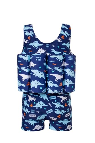 Image of Toddler Kids One-Piece Float Swimsuit with Adjustable Buoyancy UPF 50+ Sun Protection for Beach Pool Boys Girls