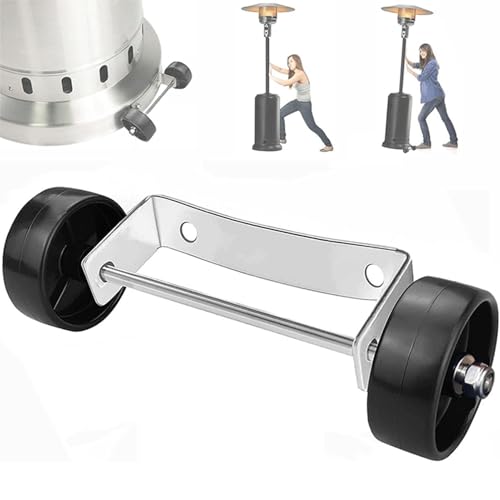 Ynnhik - Roues mobiles pour chauffage de patio, roues de changement de support de chauffage extérieur - Pièces de rechange de chauffage de patio pour balcons, arrière-cour, salon, jardin