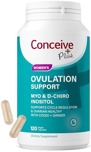 Conceive Plus Ovulation Support bottle — the CoQ10-plus-inositol formula for cycle regulation