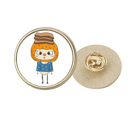 Broche ronde en métal doré idéale pour sublimer un look de brunch