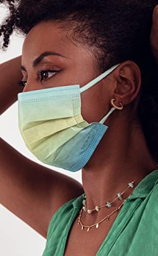 Medical Disposable Face Mask Type IIR, 50 Units, 5 Color Mix Gradient, CE Certified, BFE 98%, EN 14683:2019+AC:2019