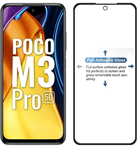 Image of VYOMA Military-Grade Gorilla Tempered Glass for Redmi Note 10 / 10s / Poco M3 Pro 5G (Black) Edge to Edge Full Screen Coverage | Scratch Resistant | Easy Installation Kit | Screen Protector for Smartphone | Bubble-Free | Ultra Clear HD Glass | Oleophobic Coating | Pack of 1