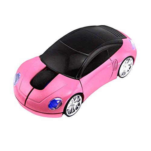 Chuyi 2.4Ghz 3D Car Shape Wireless Optical Mouse Office Mouse Usb Office Mouse With Receiver For Pc Laptop (Pink) #TOP6
