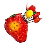 JECOMPRIS 1Satz Obstgabeln Mit Halter Kreative Dessertgabeln Für Pudding Und Snacks Langlebig Für Feiern Und Täglichen Gebrauch