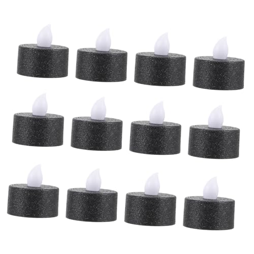 Velas de té sin llama LED con luz amarilla fija decorativas para centros de mesa 6