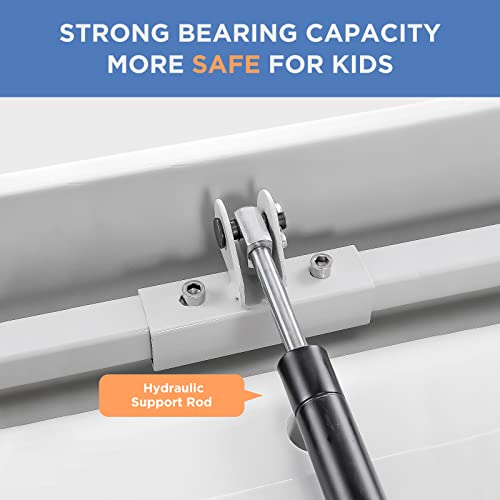 Interhasa! Baby Changing Station, Commercial Wall Mounted Fold Down Baby Changing Station With Adjustable Safety Strap, Storage Box,Horizontal-X1001S #TOP6