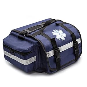 PrimaCare KB-RO74-B First Responder Bag for Trauma, 17″ x 9″ x 7″, Blue