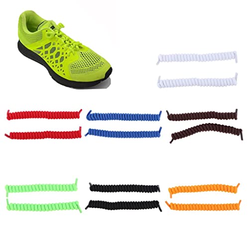 myaddiction Elastic No Tie Shoe Laces Curly Shoelaces for Adults & Kids