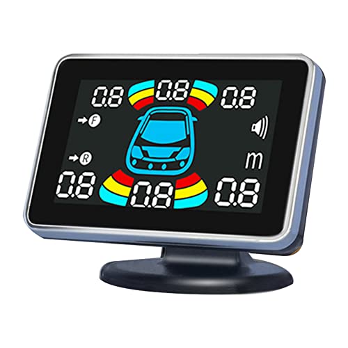 Niniang Sensores de estacionamiento detector de radar de retroceso sensor de estacionamiento detector de radar de retroceso automotriz con 8 sensores montados en el y trasero 8 sensores de asistencia