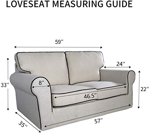 Image of PureFit Reversible Quilted Sofa Cover, Water Resistant Slipcover Furniture Protector, Washable Couch Cover with Non Slip and Elastic Straps for Kids, Pets (Loveseat, Red /Ivory)