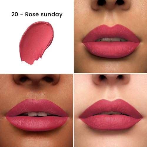 Image of Colors Queen Hold Up Full Day Non-Transfer Matte Lipstick | Long Lasting and Weightless Formula | Intense Color Pay Off | Waterproof Lipstick for Women (120 - Rose Sunday, 4g)
