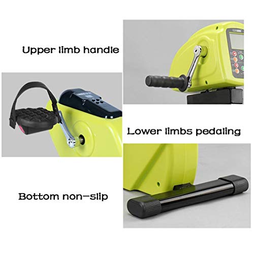 Image of Foot Pedal Exerciser Cycle Bike,Leg Arm Cardio Training Adjustable Resistance Rehabilitation Stationary Mini Exercise Bike for home,work, office,etc