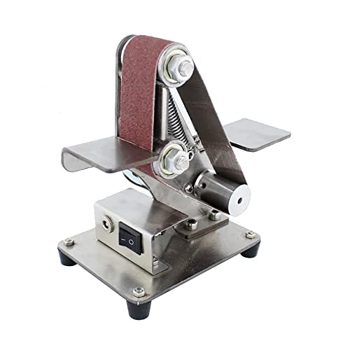 Toplionace Ponceuse à Bande électrique AC 100-240V 30x300mm, Machine D'affûtage de Couteaux de Bricolage Machine de Polissage de Meulage de Bande de Banc Réglable