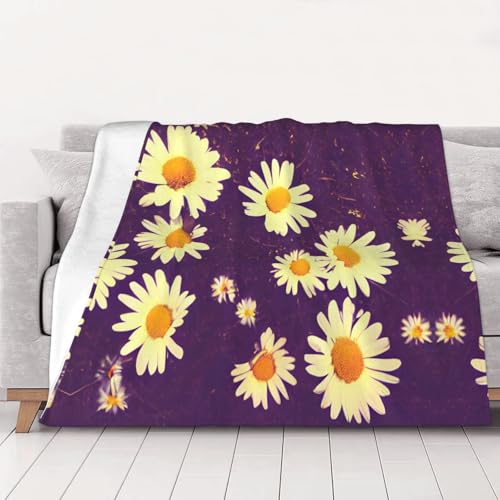 Couverture super douce marguerites pour canapé et lit de 152x203 cm