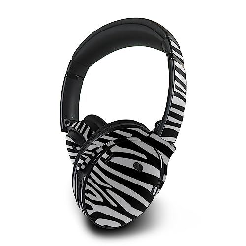 Image of MightySkins Skin Compatible with Bose QuietComfort 45 Headphones - Black Zebra | Protective, Durable, and Unique Vinyl Decal wrap Cover | Easy to Apply, Remove, and Change Styles | Made in The USA