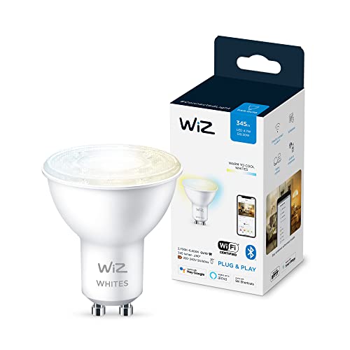 Bombillas Inteligentes Wiz - Bombilla Inteligente, Led GU10, 50 W, Wi-Fi Bluetooth, Luz Blanca Cálida a Frio Regulable, Compatible con Alexa y...