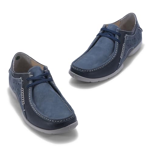 Image of Woodland Nubuk Olypld Men Dnavy Boat Shoes with Elegant Design | Stylish & Comfortable Footwear | Ideal for Gifts, Casual Outings