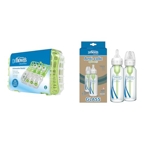 Image of Dr. Brown's Dishwasher Basket for Small Baby Bottle Parts, Pacifiers, and Accessories, Clean, Store and Organize Newborn Essentials, BPA Free