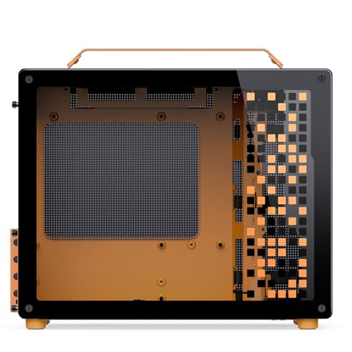 Image of JONSBO /JONSPLUS Z20 Orange /Black Micro-ATX Mini Tower Pc Case,with Detachable Carrying Handle, Mini Size, High-Performance Hardware Compatible, Support 240AIO, H160mm Cooler,Orange /Black