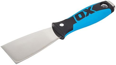 Premium Drywall Putty Knife 4-Inch - Professional Stainless Steel Mud Knife, Joint Compound - Comfort Grip Handle with Metal Hammer End - Taping & Mudding Tools - Esptulas para Drywall Knives