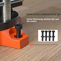 VEVOR Schraubstock, 115 mm Backenbreite, 240° Drehbar Sphäroguss Werkbankschraubstock 1,5-4,5cm Rohrspanndurchmesser Parallelschraubstock Ideal zum Schärfen Schleifen Schneiden usw. – Ansicht 4