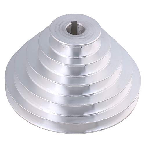 CNBTR 19mm Bore 54mm-150mm Outter Dia Aluminum 5 Slot A Type V-Shaped Pagoda Pulley 5 Step Pulley Belt 12.7mm Belt Width