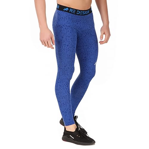 Image of ReDesign Apparels Men's Polyester Compression Pant /Tights /Megging for Gym, Running, Cycling, Yoga & All Sports