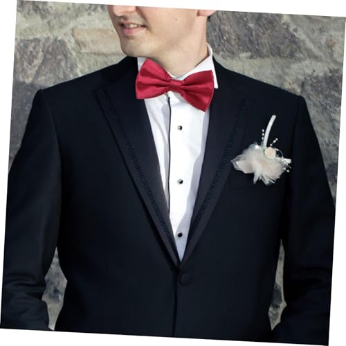 Set de 3 pzas corbata de moño con pañuelo caballero miniatura 6