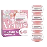 Gillette Venus Comfortglide Spa Breeze Rasierklingen Damen, 4 Ersatzklingen für Damenrasierer mit 3-fach Klinge