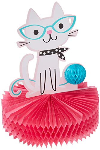 Creative Converting 329406 Cute Cats Honeycomb Centerpiece - 1 Pc