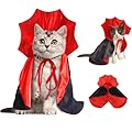 XOYTN Halloween Cat Costumes, Small Funny Halloween Cat Vampire Cape Adjustable Pet Vampire Wizard Cloak for Little Dogs Cats Puppy Cosplay Party