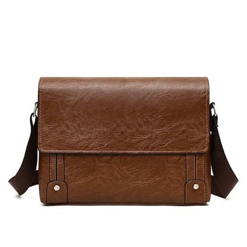 Messager Bags for Men Medium Men's Shoulder Bag Khaki Men's Cross Body Purse Mens Work Bag Lightweight Mens Laptop Briefcases for Men