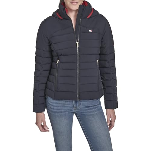 Tommy Hilfiger レディース スポーツウェア パッカブル アウターウェア ジャケット、スカイキャプテン、M