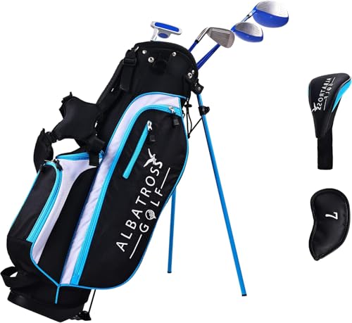 Elevon Junior Complete Golf Club Set with Stand Bag for Age 6-8, 7-Piece or 8-Piece Set, Right Hand, Ages 6-8