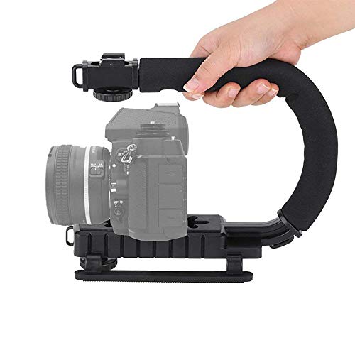 Video Action Stabilizing Handle, Handheld Stabilizer Grip with Hot Shoe Mount Compatible with Canon Nikon Sony Panasonic Pentax Olympus DSLR Camera Camcorder - Image 2