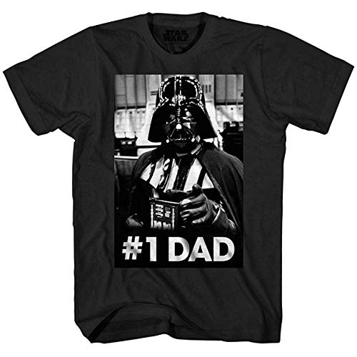 T-shirt Star Wars Dark Vador imprimé humour coton col rond vêtement homme noir