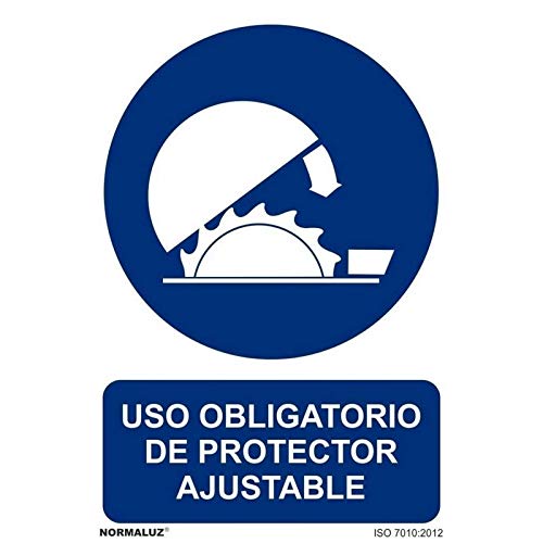 Señal Uso Obligatorio De Protector Ajustable Con Tintas Uv | 210 X 300 Mm - Aluminio 0'5 Mm En Oferta Normaluz Rd20932 - Señal Uso Obligatorio De Protección Ajustable Aluminio 0,5Mm 21X30 Cm Con Cte, Ripci