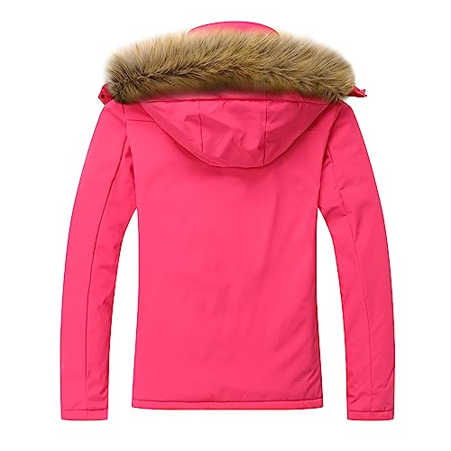 Image of MOERDENG Women's Waterproof Ski Snow Jacket Winter Warm Hooded Snow Coat Mountain Windproof Ski Jacket For Women