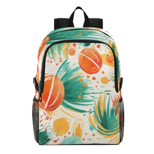 Sac à dos de randonnée pliable doodle art basket-ball léger