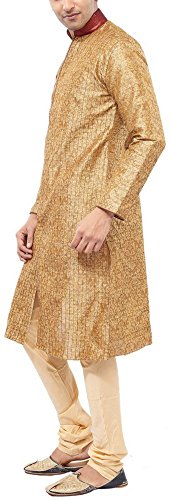 Image of Manyavar Men's Silk Kurta Pyjama