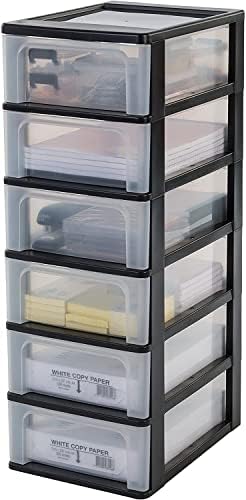 Iris Ohyama, Storage Chest, Organizer, 2 x 4L + 1 x 7L Drawers, A4 Size Documents, See Through Drawers, Office, Living Room - Organizer Chest OCH-2021 - Silver