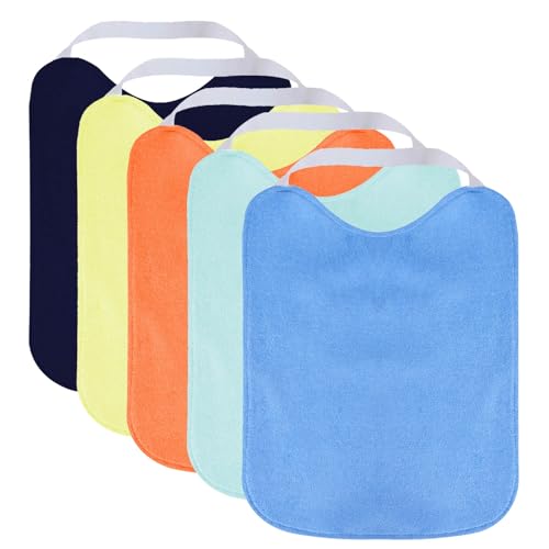 SLOSH Bavaglini Impermeabili con Elastica Elastico Bavaglino Impermeabile per Asilo Bavaglini Grandi Lavabili Panno per Ruttino Pappa Svezzamento per Bambini 0 a 3 Anni (Verde)