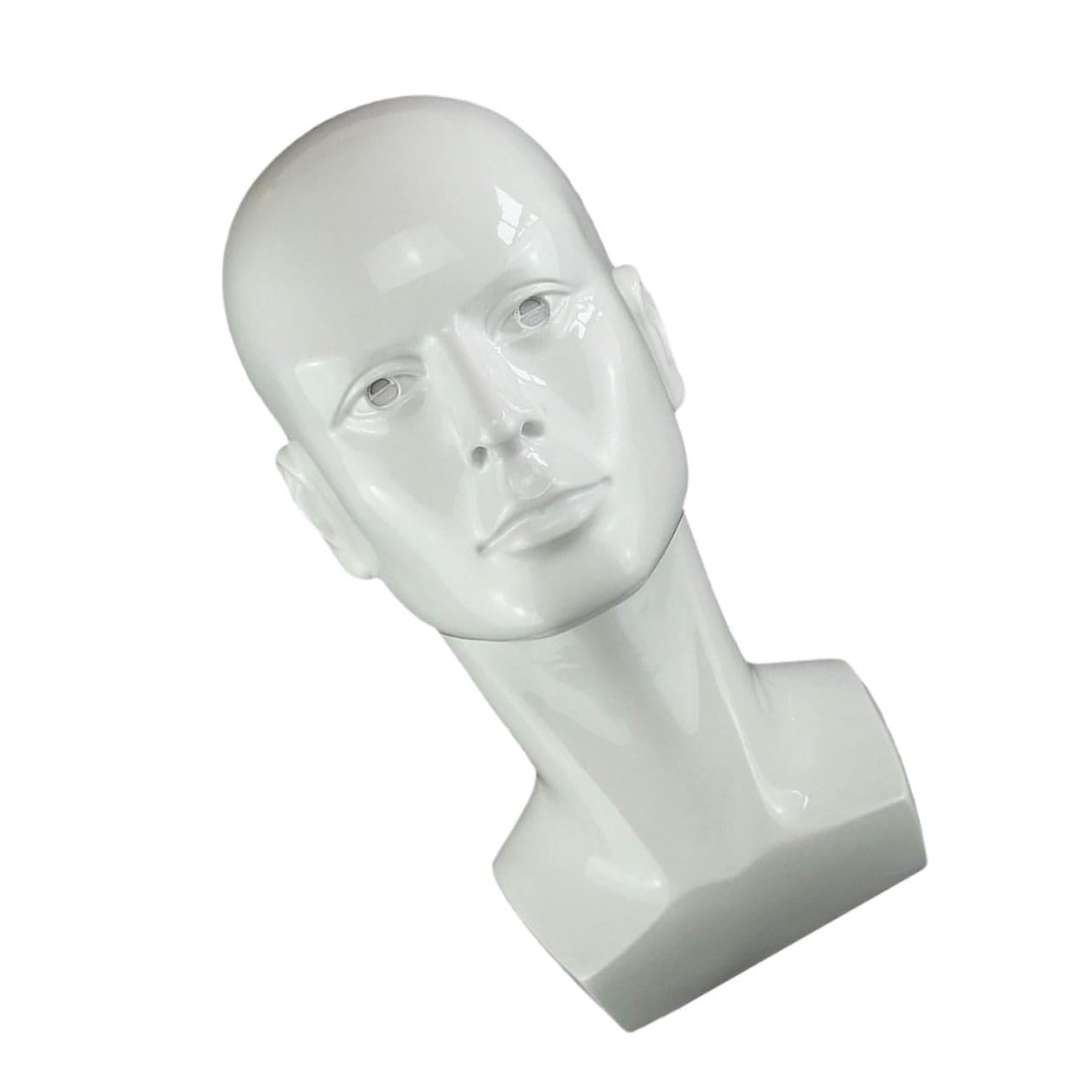 SHERCHPRY 1Pc Male Cosmetology Mannequin Head Bald Practice Head Model for Wig Making Hair Styling Makeup Display for Artists Photographers and Cosmetology Students