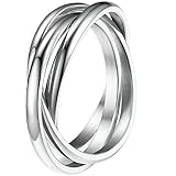Design triple boucle : cette bague unique en acier inoxydable à triple boucle dispose d'un design minimaliste rotatif. C'est un sujet de conversation élégant pour toutes les tenues. Matériau doux pour la peau sensible pour un confort tout au long de Idéal pour un usage quotidien ou des occasions spéciales