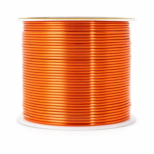 Image of Mandala Crafts 18 Gauge Orange Anodized Aluminum Craft Wire, 100 FT | Colored, Flexible, Bendable, for Bonsai, Armature, Sculpting, Wire Wrapping, Jewelry Making, Weather & Tarnish Resistant