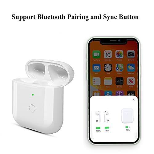 Vape Accessories Wireless Charging Case Replacement Compatible For Airpod 1 2, Charger Case With Bluetooth Pairing Sync Button,White, Black #TOP1