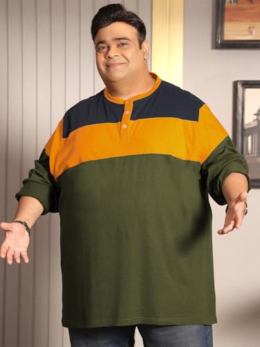 Image of Bigbanana Plus Size Men's Henley T-Shirt