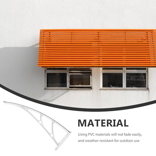 Soporte de toldo de PVC blanco Milisten resistente al clima y silencioso para puertas 4
