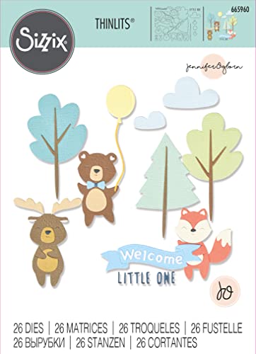 Sizzix Fustelle Thinlits 26PK Woodland Baby Set da...