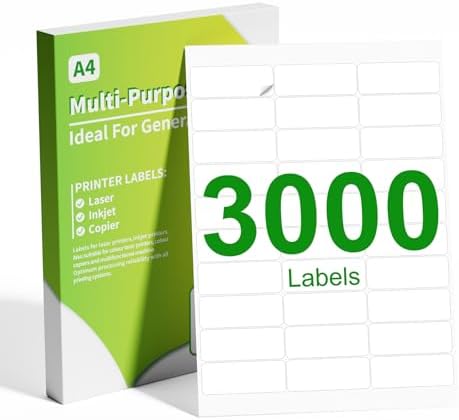 Amazon.com : Label KINGDOM 1" x 2-5/8" Address Labels 3000 Labels ...